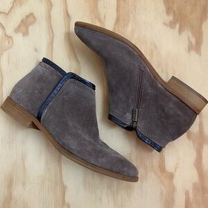 Italeau Miralda Suede Micro Stud Ankle Booties